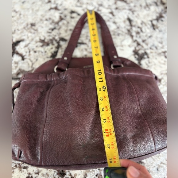 Furla Italian Leather Burgundy Tote Handbag - Picture 12 of 15